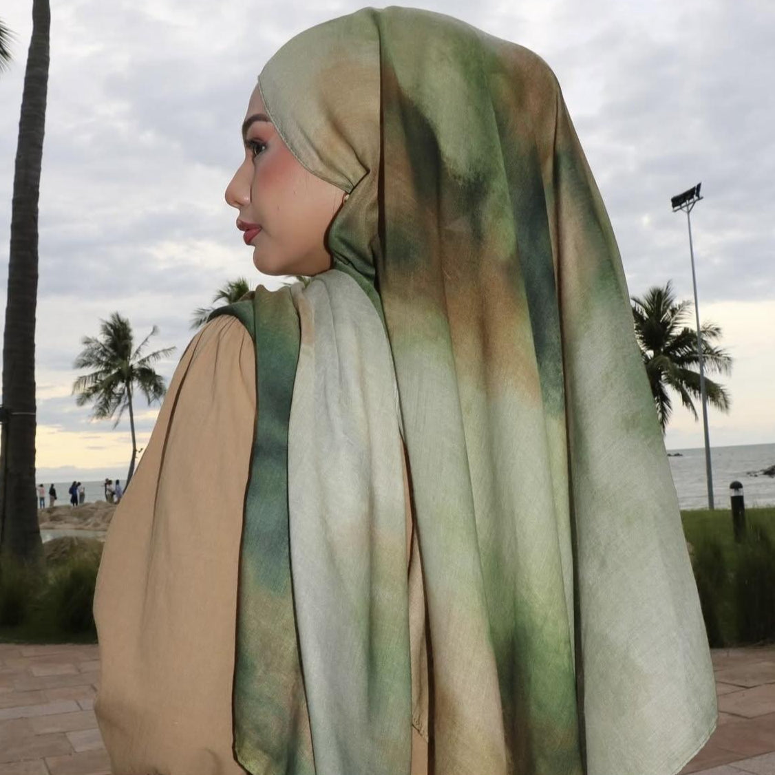 Versatile Watercolor Print Headscarf Hijab Collection (MH166)