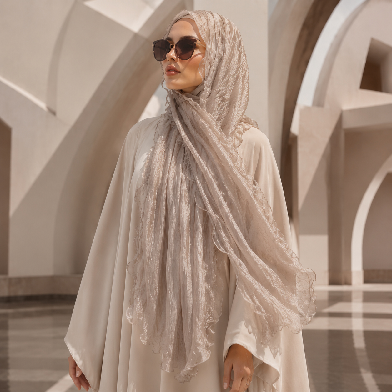 Crinkle Shimmer Hijab(MH228)
