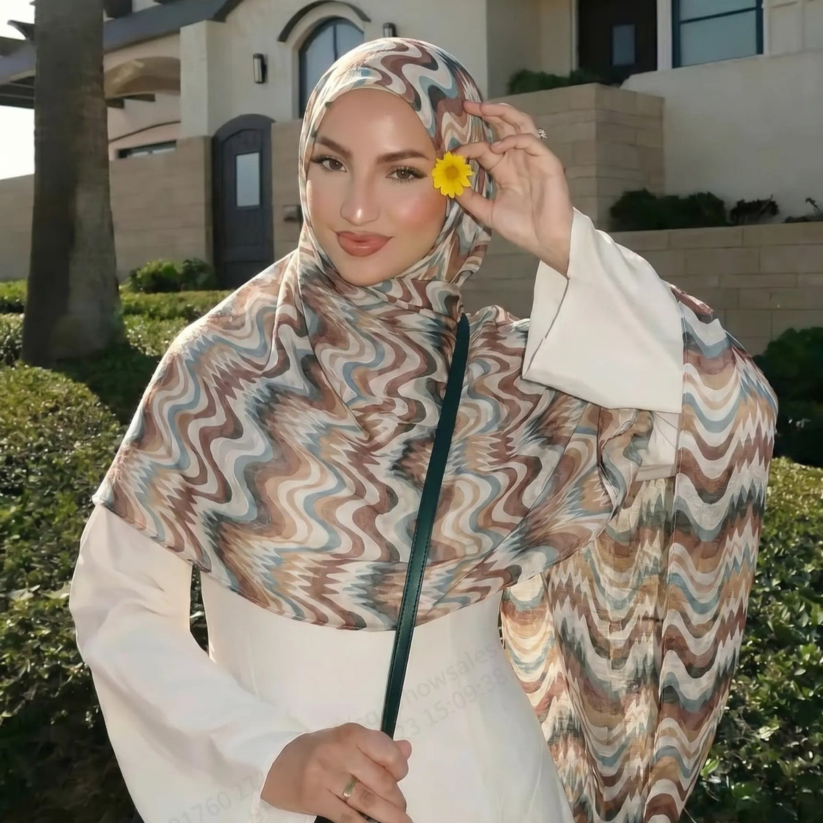 Gradient Wave Print Hijab(MH261)