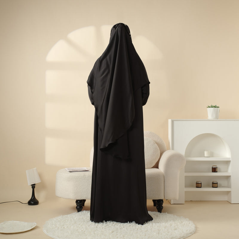 Archive Piece Abaya With Khimar | Satin Khimar and Abaya- MP001 (Size M Only)