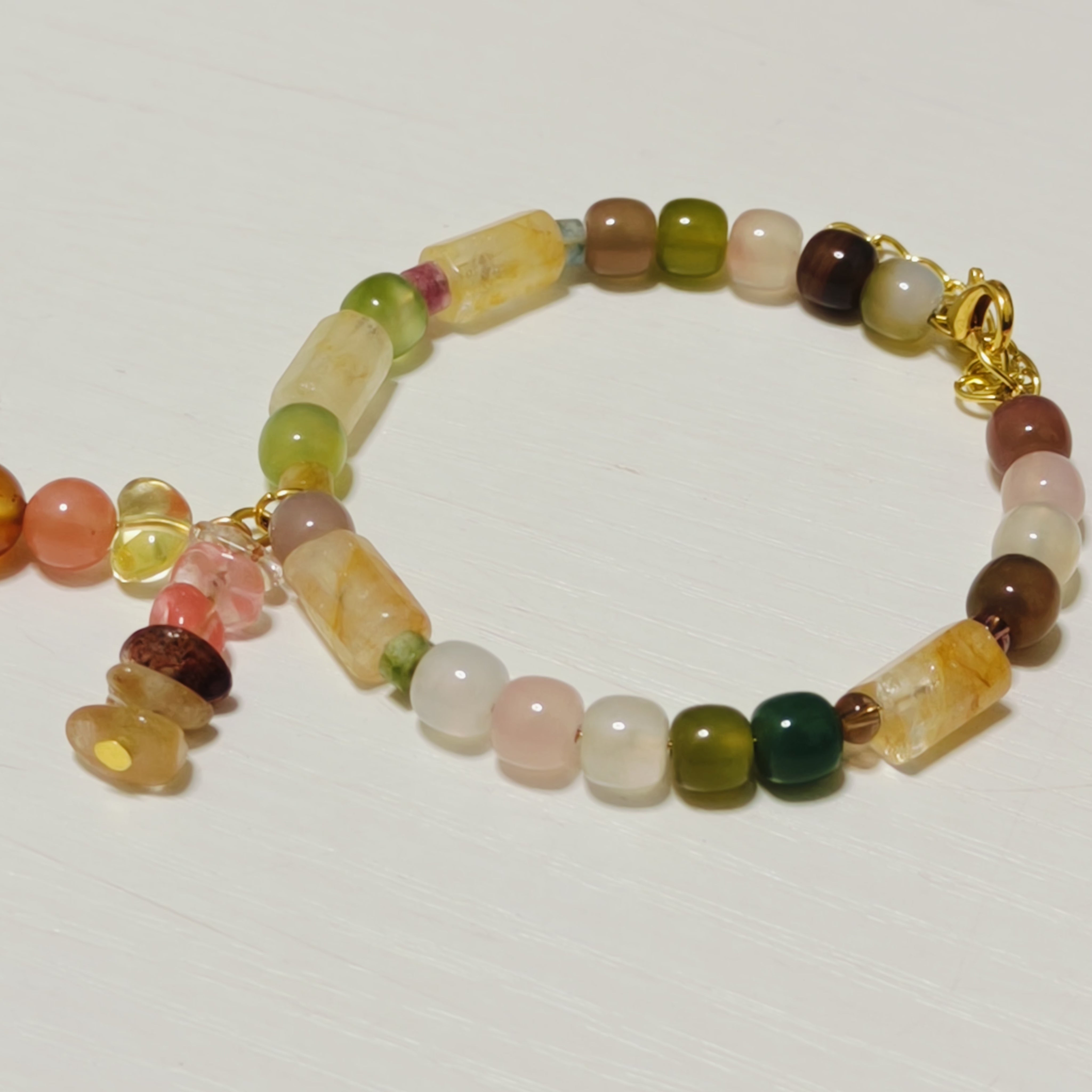 Artisan Knitted Gemstone & Pearl Bracelet Collection | Exquisite Statement Jewelry for Sophisticated Style (MAC348)