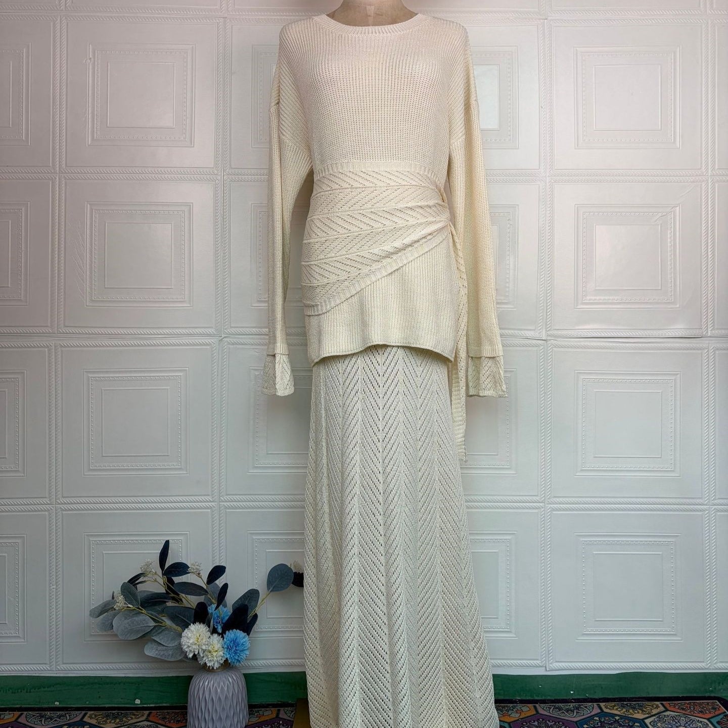 Open-Knit Three-Piece Set(MS524)