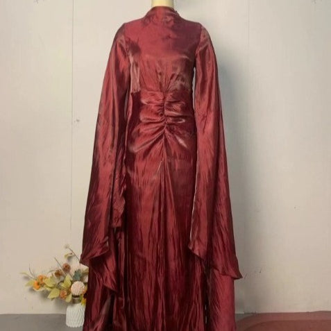 Fitted Waist Maxi Dress(MS285)