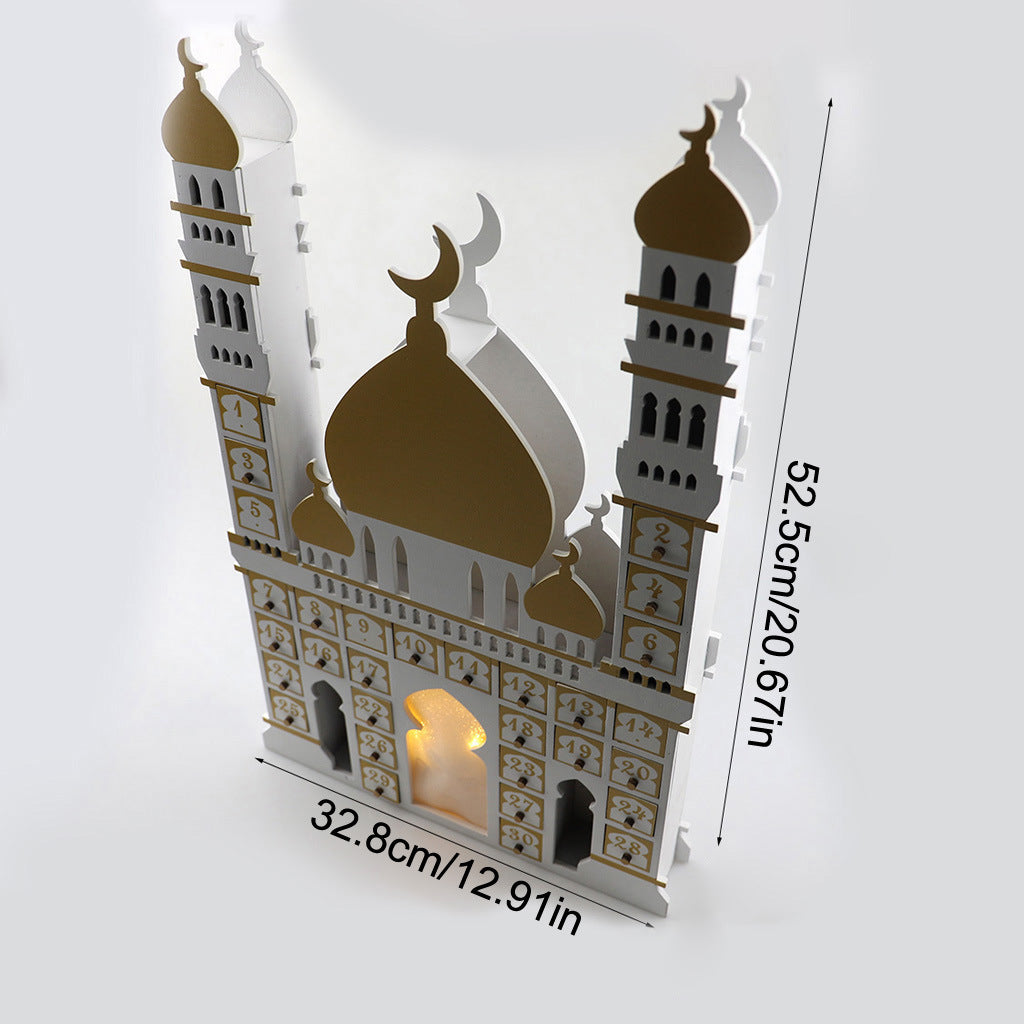 Wooden Arabic Castle Ramadan Tabletop Decor (MAC384)