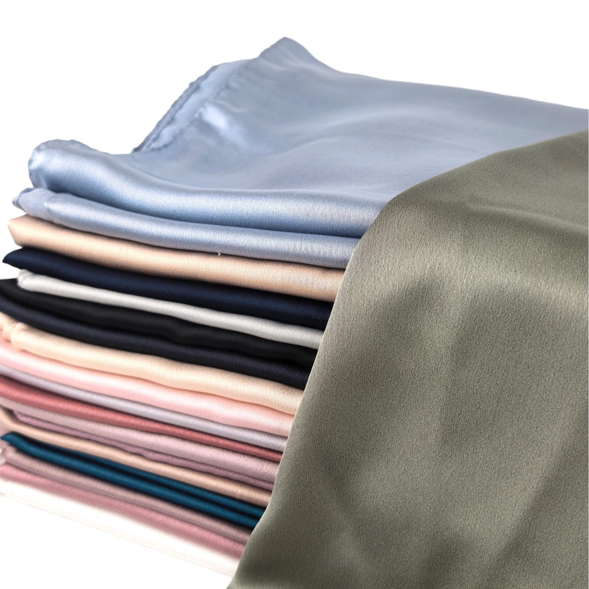 Versatile Headscarf Satin Solid Color Hijab (MH168)