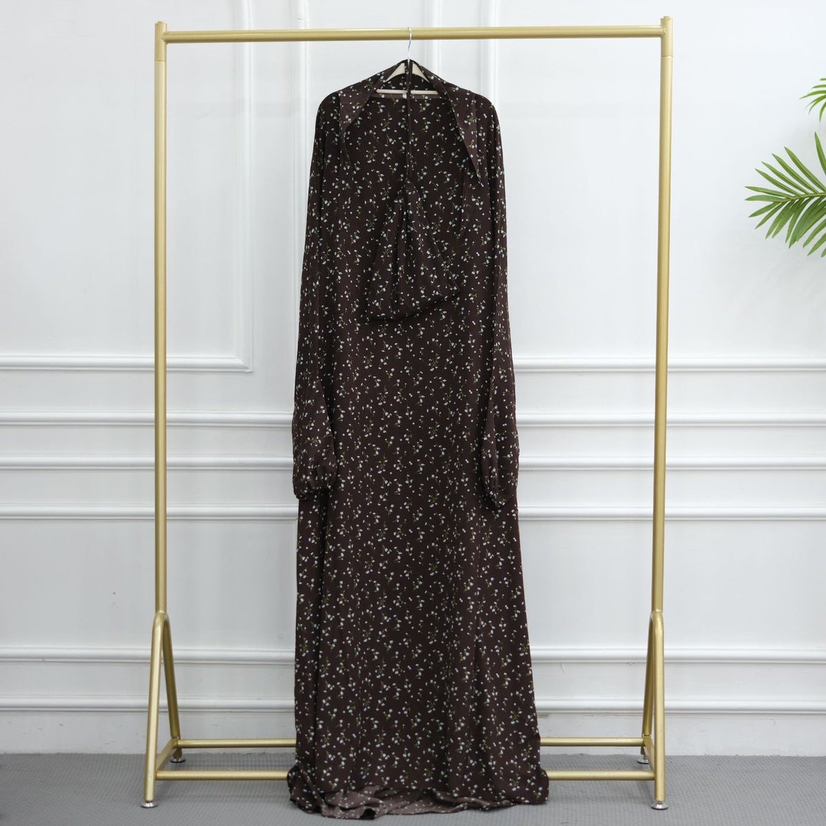 Printed One-Piece Hijab Abaya Prayer Set(MJ025)