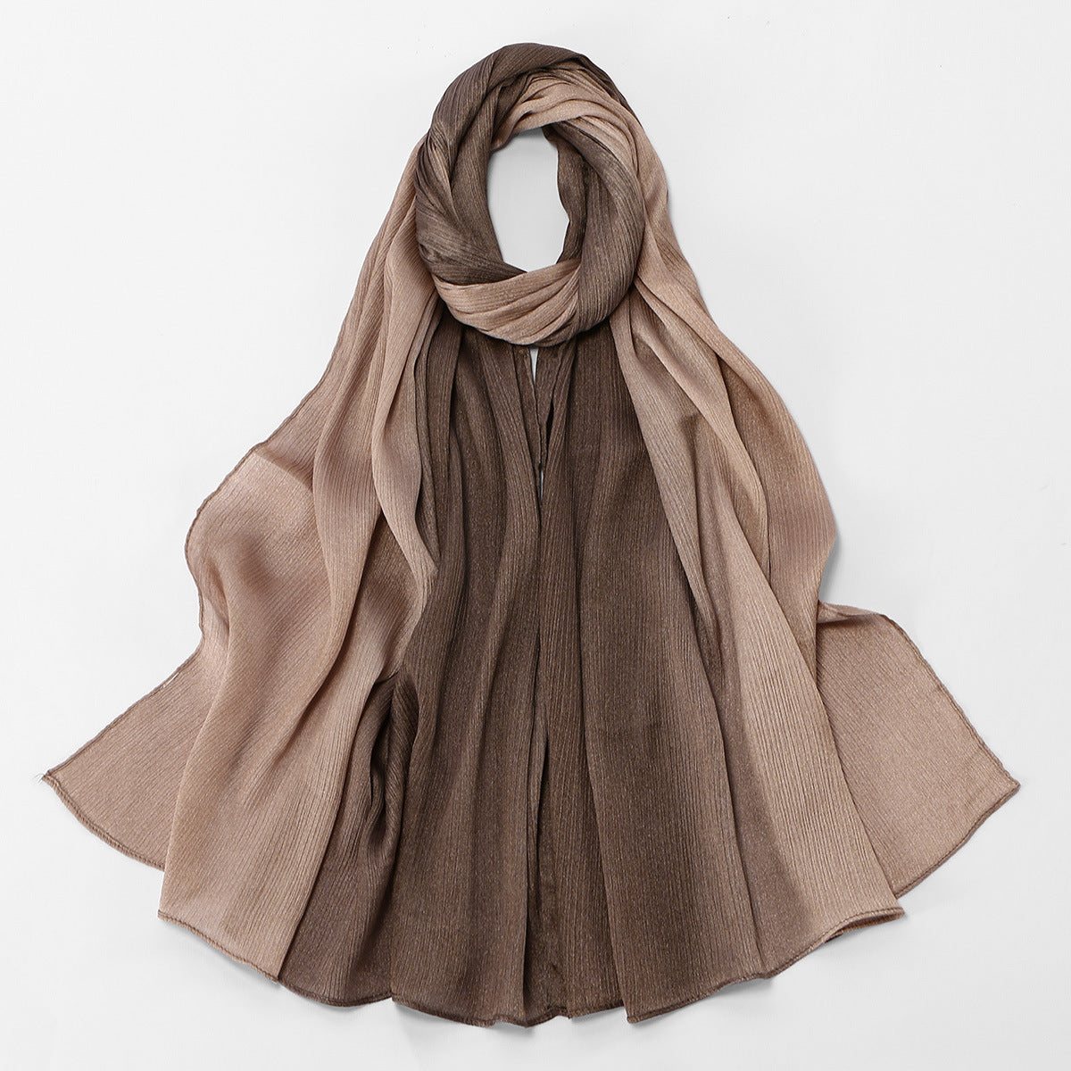Gradient Crinkle Texture Hijab Scarf (MH253)