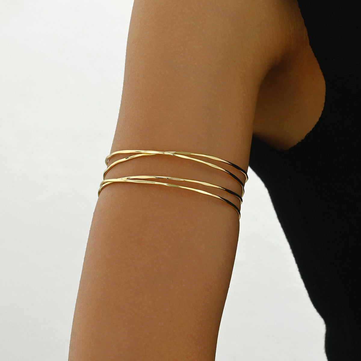 Multi-Layer Geometric Arm Cuff Bracelet (MAC410)