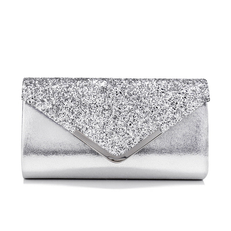 Classic Glitter Envelope Evening Clutch Bag - Sparkling Party Handbag & Crossbody Purse for Weddings & Proms（MAC495）