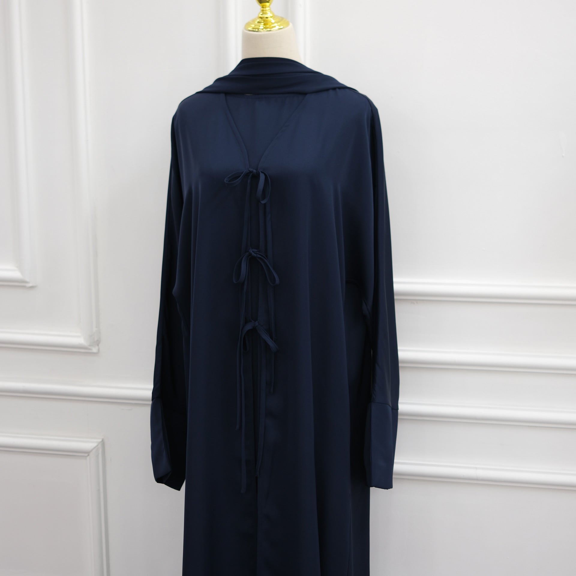 Nida Three-Piece Open Abaya Set(MOA340)