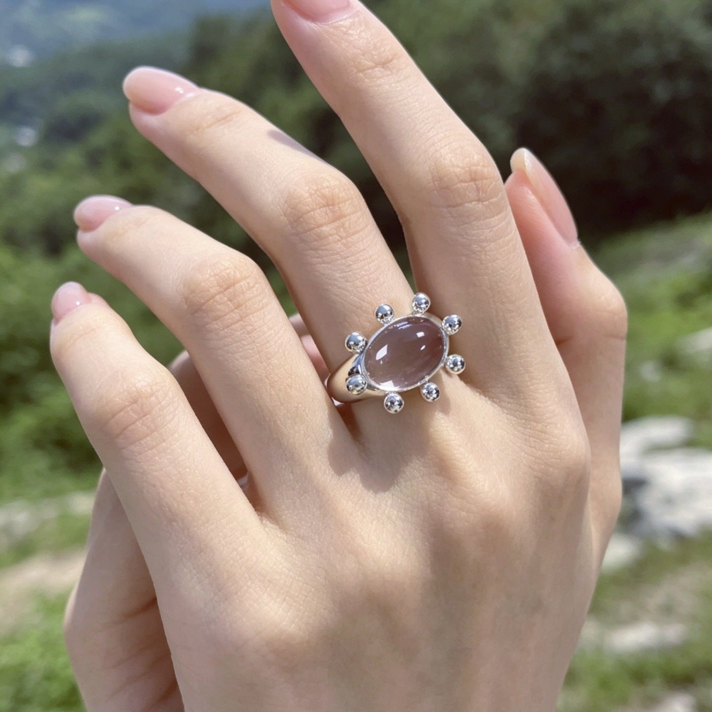 Vintage Crab Sunburst Crystal Statement Ring | Adjustable Ring（MAC483）