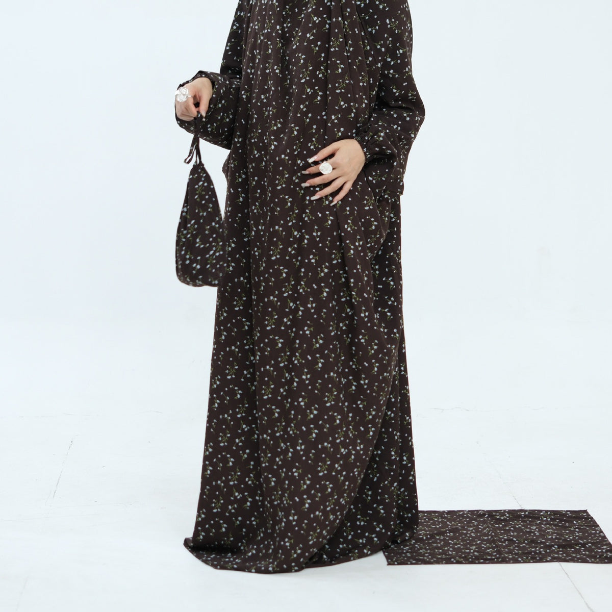 Printed One-Piece Hijab Abaya Prayer Set(MJ025)