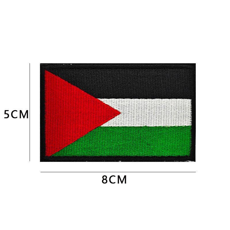 MAC115 Palestine Flag Embroidered PVC Rubber Badge Velcro - Mariam's Collection