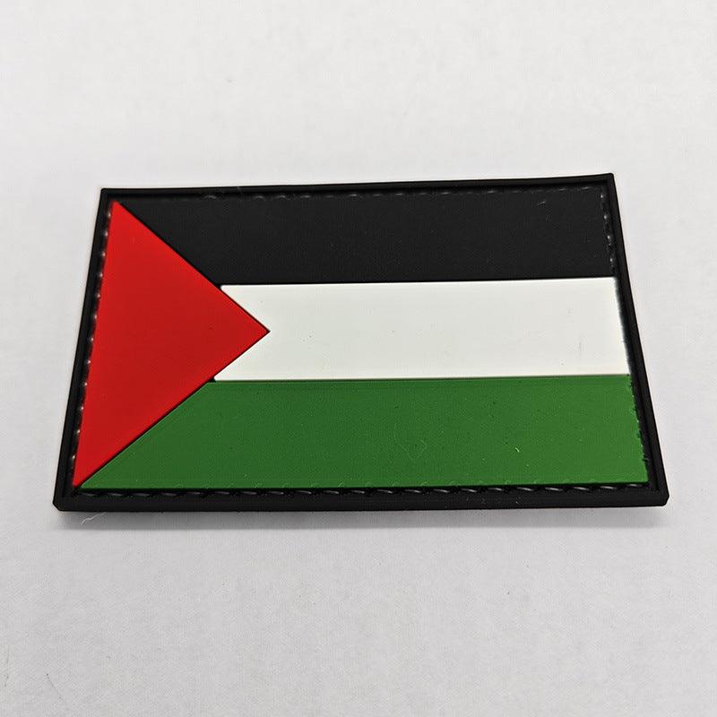 MAC115 Palestine Flag Embroidered PVC Rubber Badge Velcro - Mariam's Collection