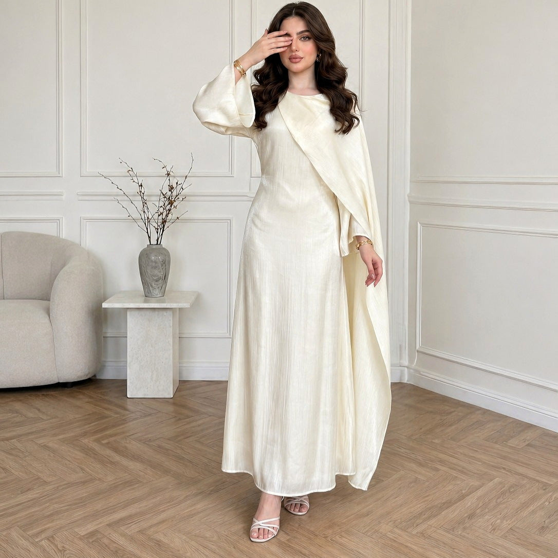 Cape Sleeve Maxi Dress(MS502)