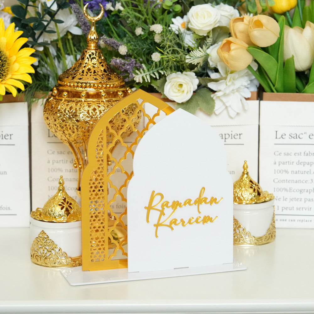 Islamic Hollow Pattern Acrylic Tabletop Decor (MAC404)