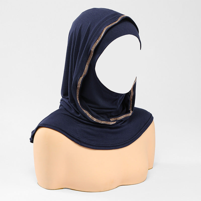 Crystal Trim Instant Hijab Cap(MH256)