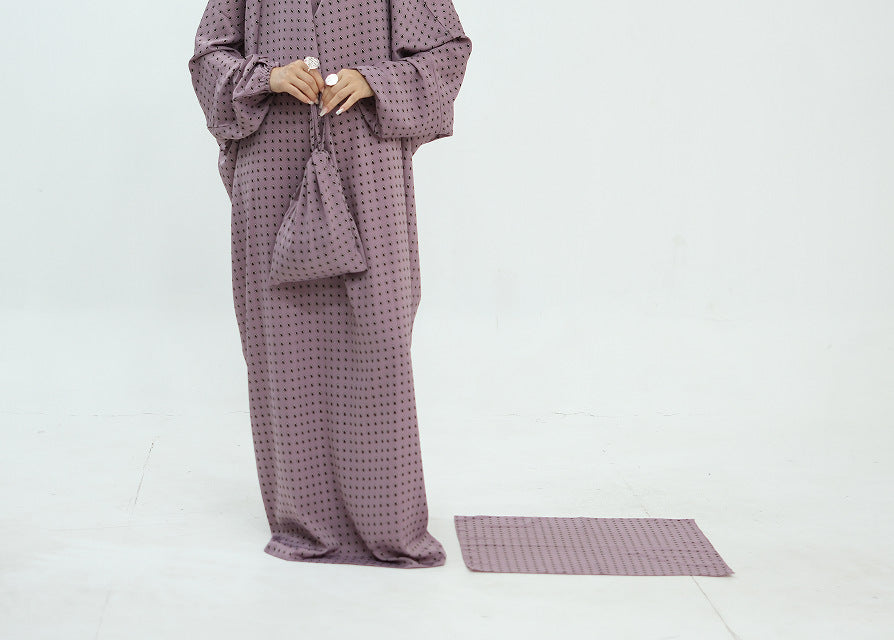 Printed One-Piece Hijab Abaya Prayer Set(MJ025)