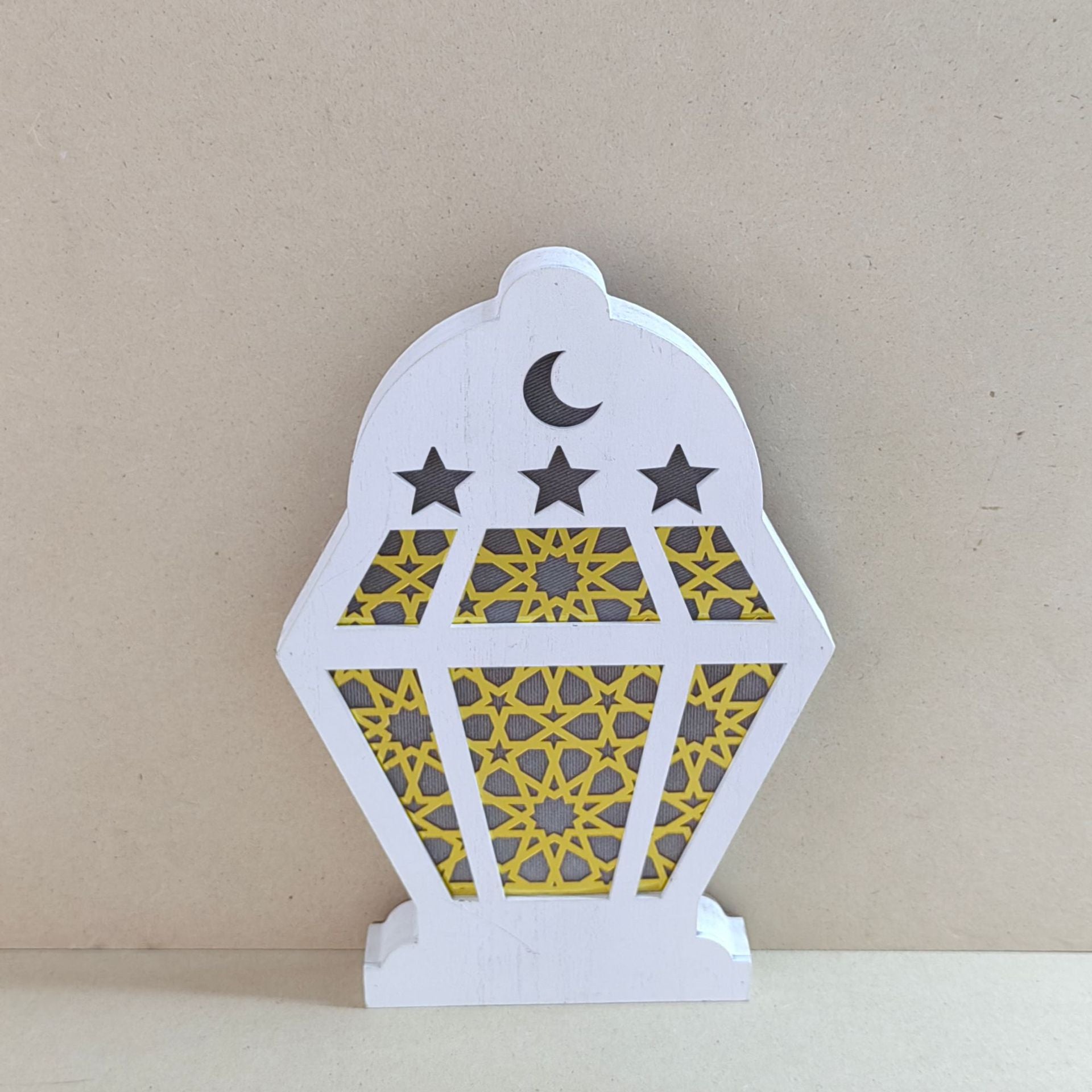 Eid Wooden LED Decorative Desktop Ornaments (MAC395)