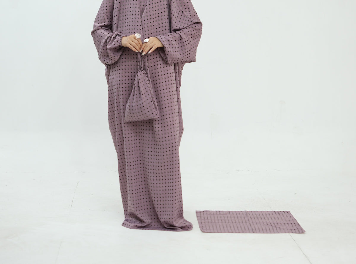 Printed One-Piece Hijab Abaya Prayer Set(MJ025)