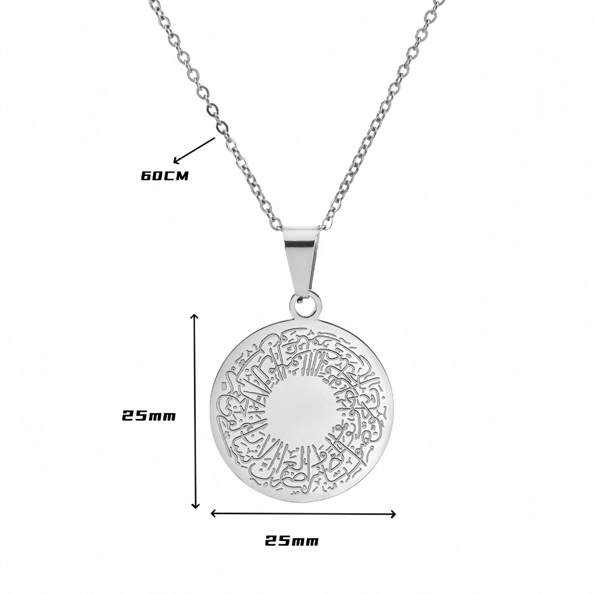 MAC095 Round Titanium Steel Unisex Style Necklace - Mariam's Collection