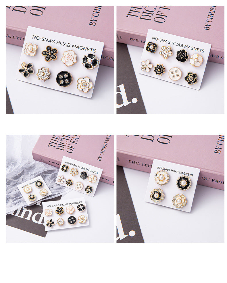 Versatile Allure Floral Magnetic Hijab Clasp (MAC338)