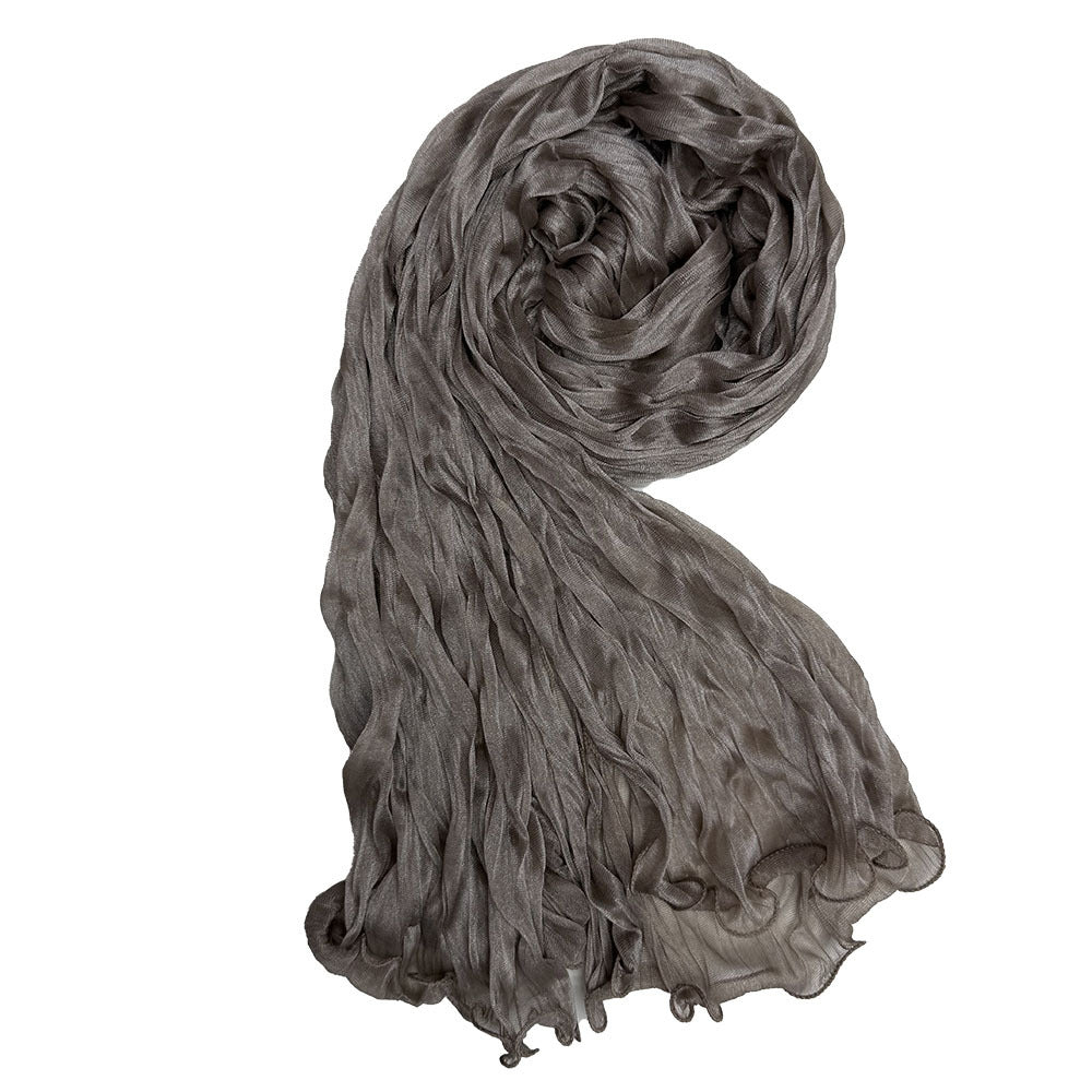 Crinkle Organza Hijab Scarf(MH222)