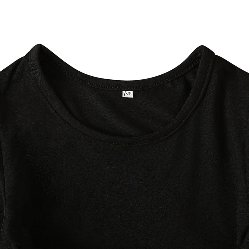 Girls Dress & Hijab Set with Contrast Trim(MKG025)