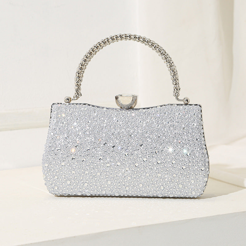 Luxurious Full Rhinestone Evening Clutch Bag - Elegant Sparkling Party Handbag & Shoulder Crossbody for Women（MAC489）