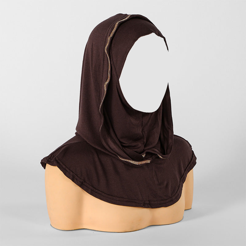 Crystal Trim Instant Hijab Cap(MH256)