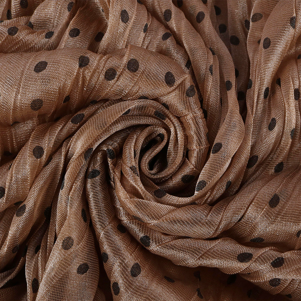 Polka Dot Crinkle Shimmer Hijab Scarf(MH249)