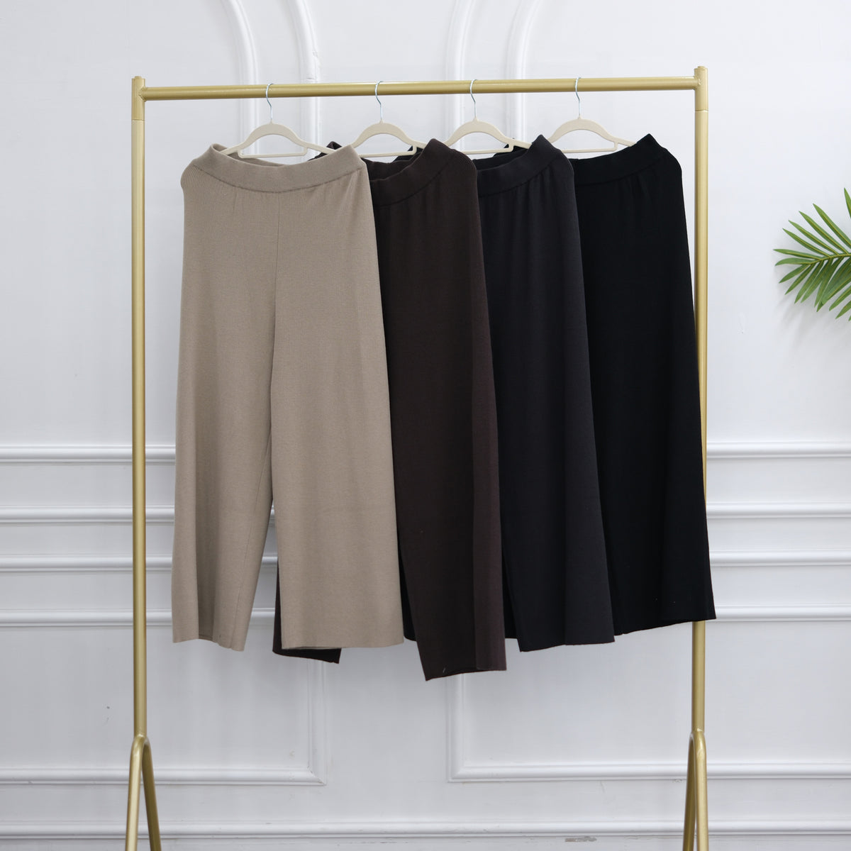 Modest Ribbed Knit Two-Piece Set(MS536)