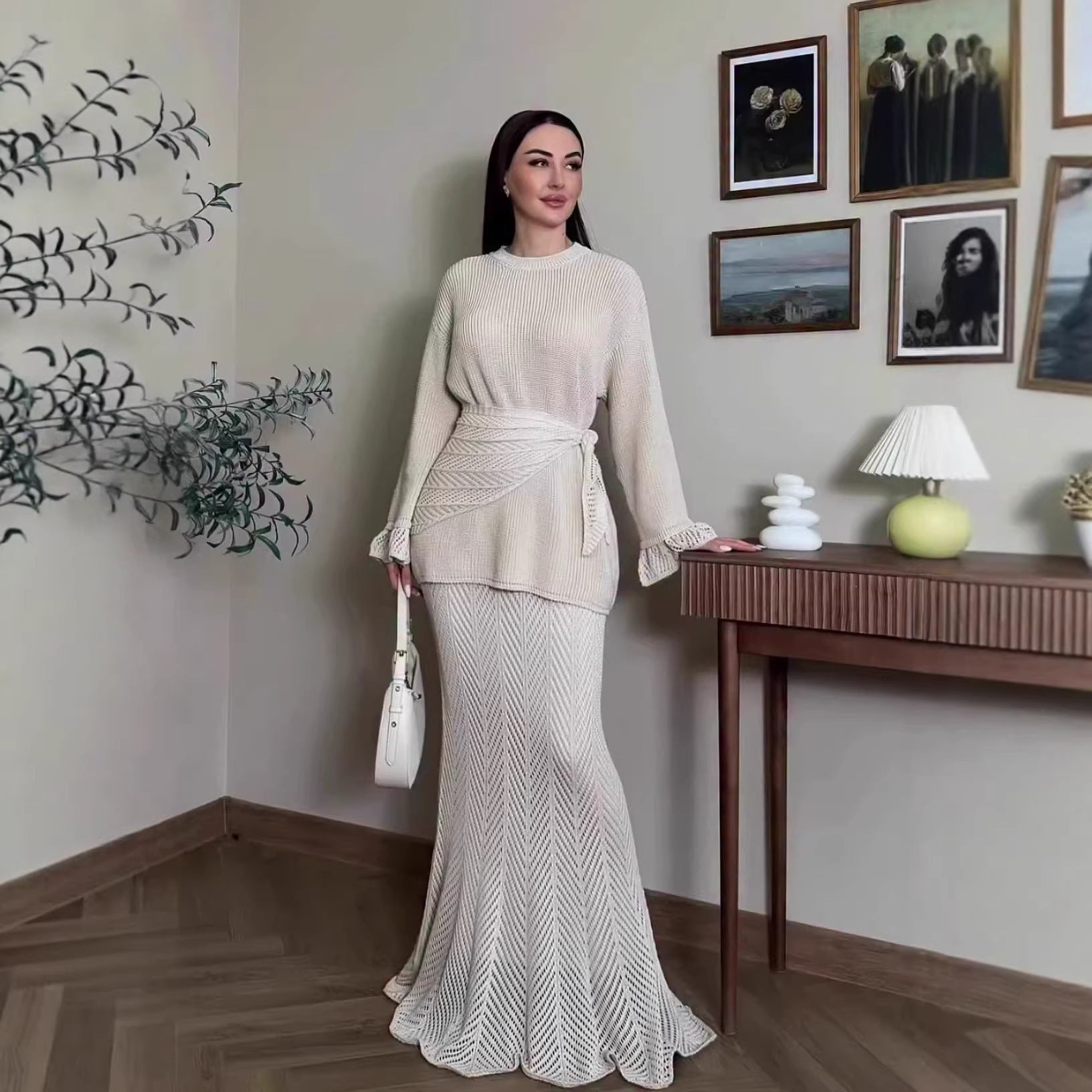 Open-Knit Three-Piece Set(MS524)