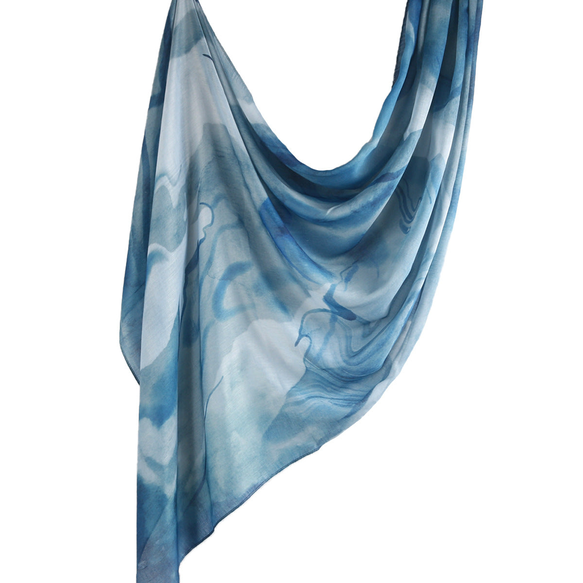 Elegant Watercolor Marble Print Headscarf Hijab (MH178)
