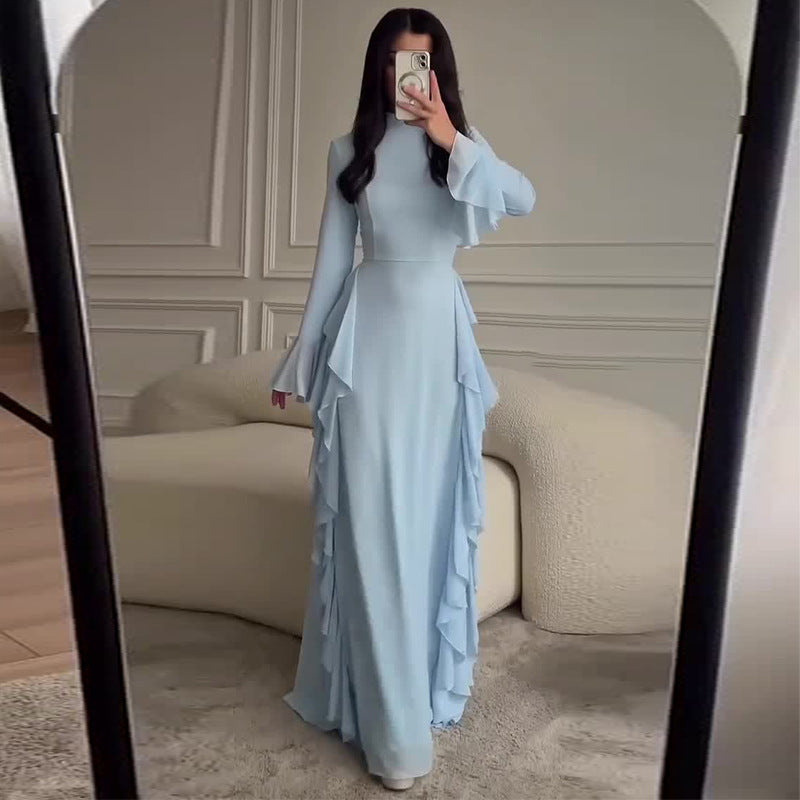 Ruffle Dress with Bell Sleeves(MS295)