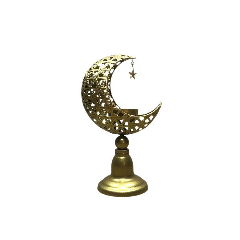 Hollow Moon Candle Holder Ramadan Decorative Accent (MAC379)