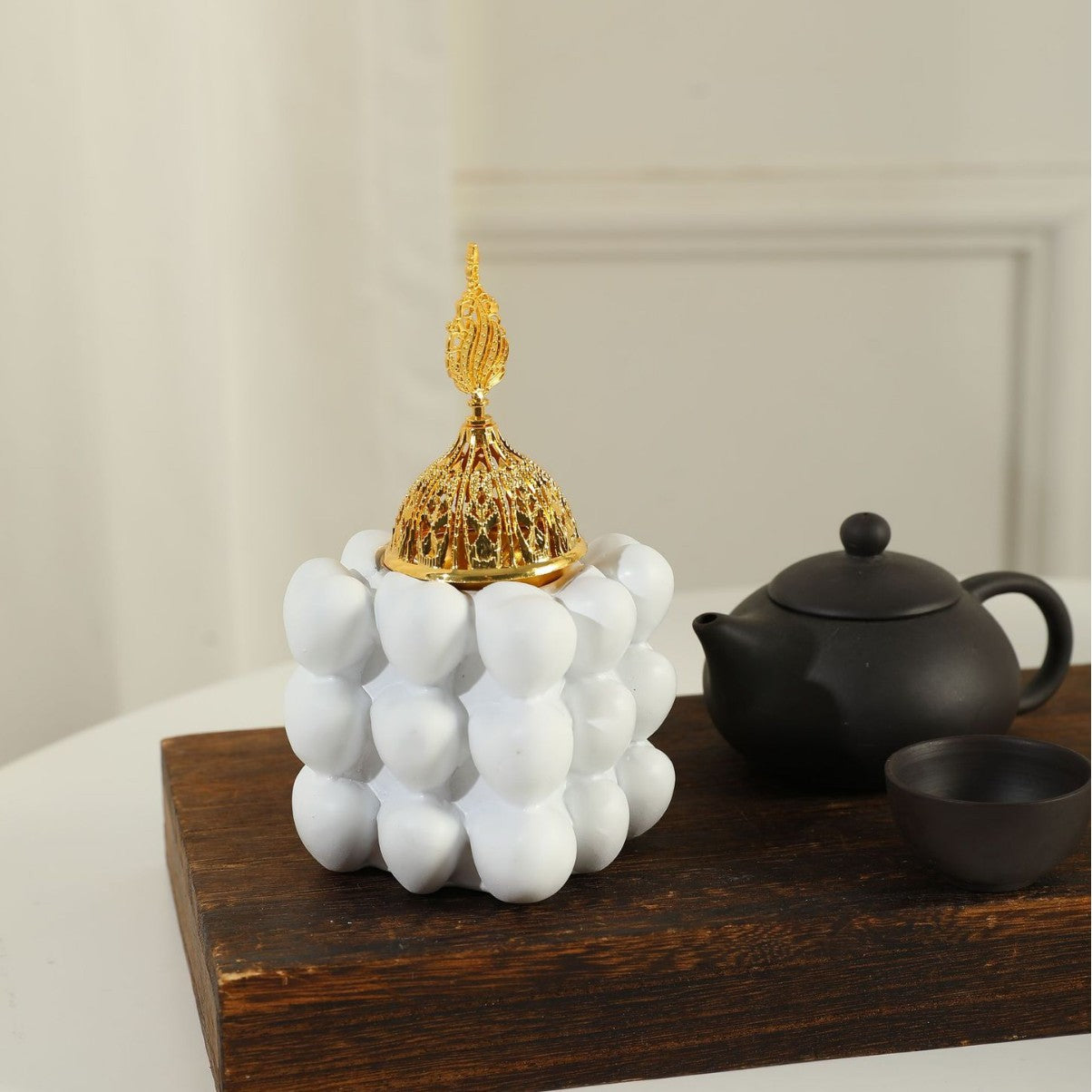 Resin Decorative Heart-Shaped Cube Incense Burner (MAC401)