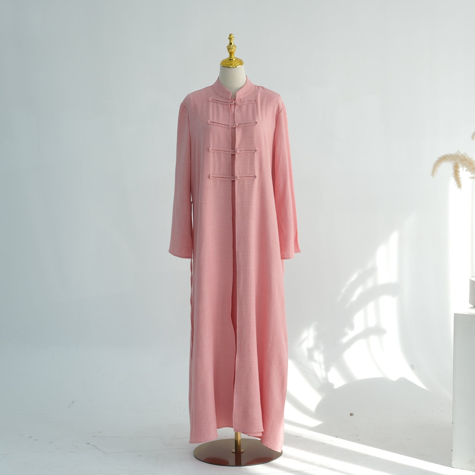 Textured Abaya Set with Tie-Back(MA368)