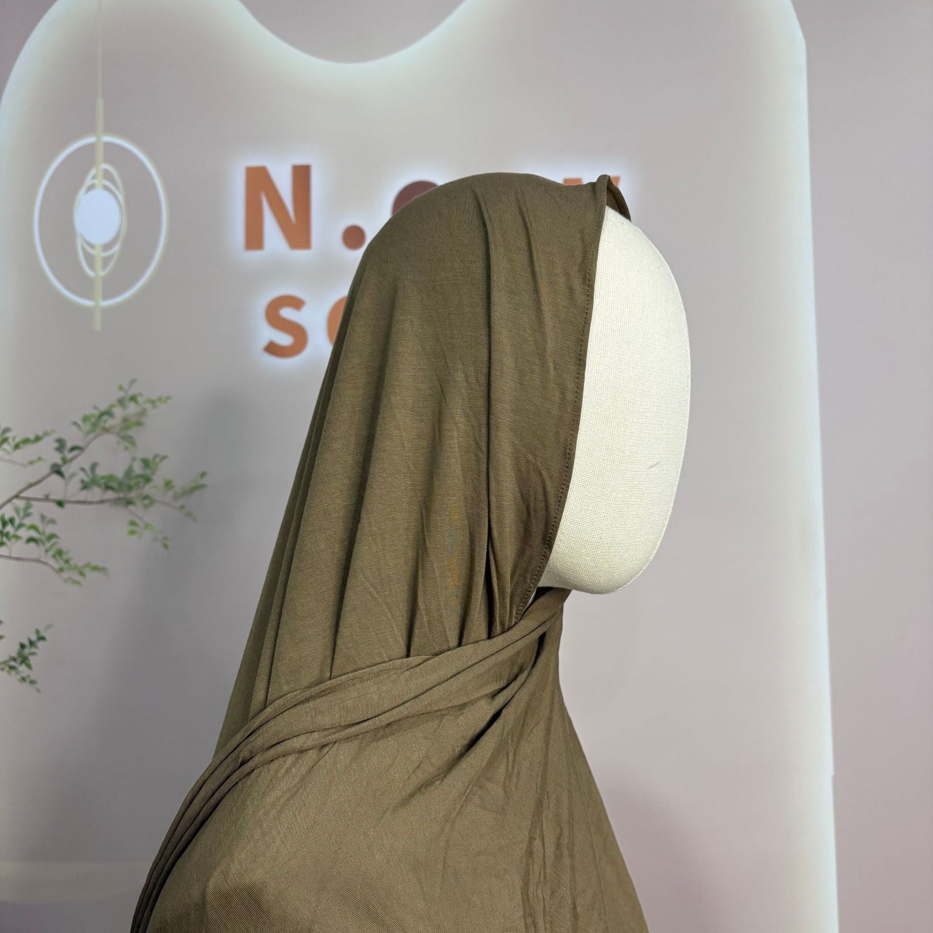 Bamboe Jersey Hijab Sjaal (MH255)
