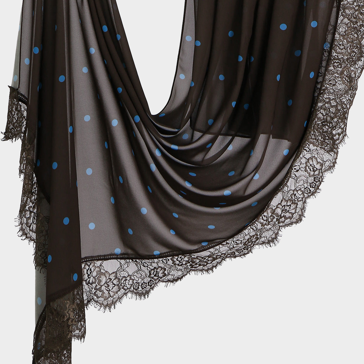 Foulard Hijab à Dentelle Pois (MH252)
