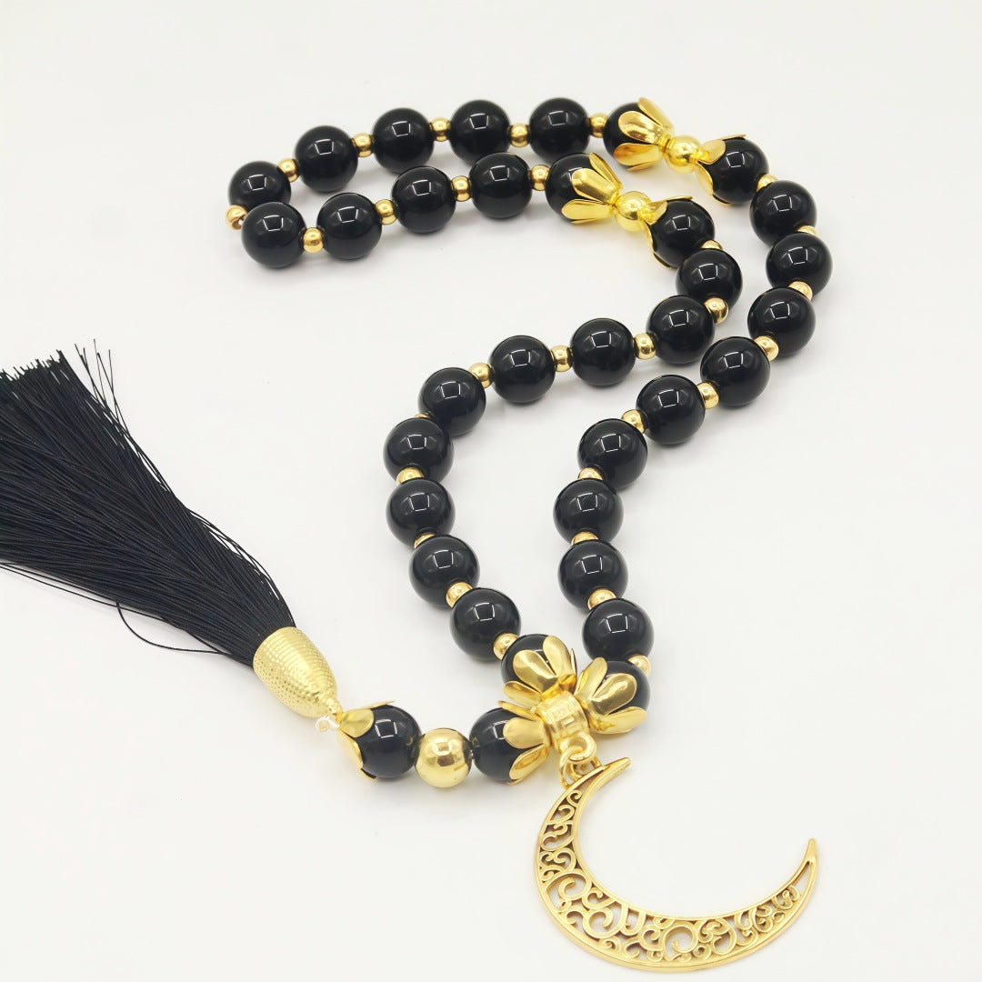 Crescent Moon Islamic Prayer Beads Bracelet（MR089）