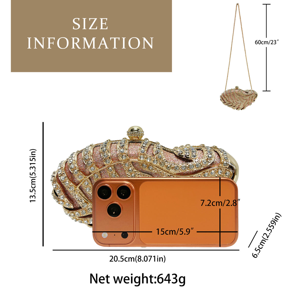Exquisite Vintage Rhinestone Evening Clutch Bag - Luxury Statement Top-Handle Purse & Shoulder Crossbody for Parties & Weddings（MAC492）
