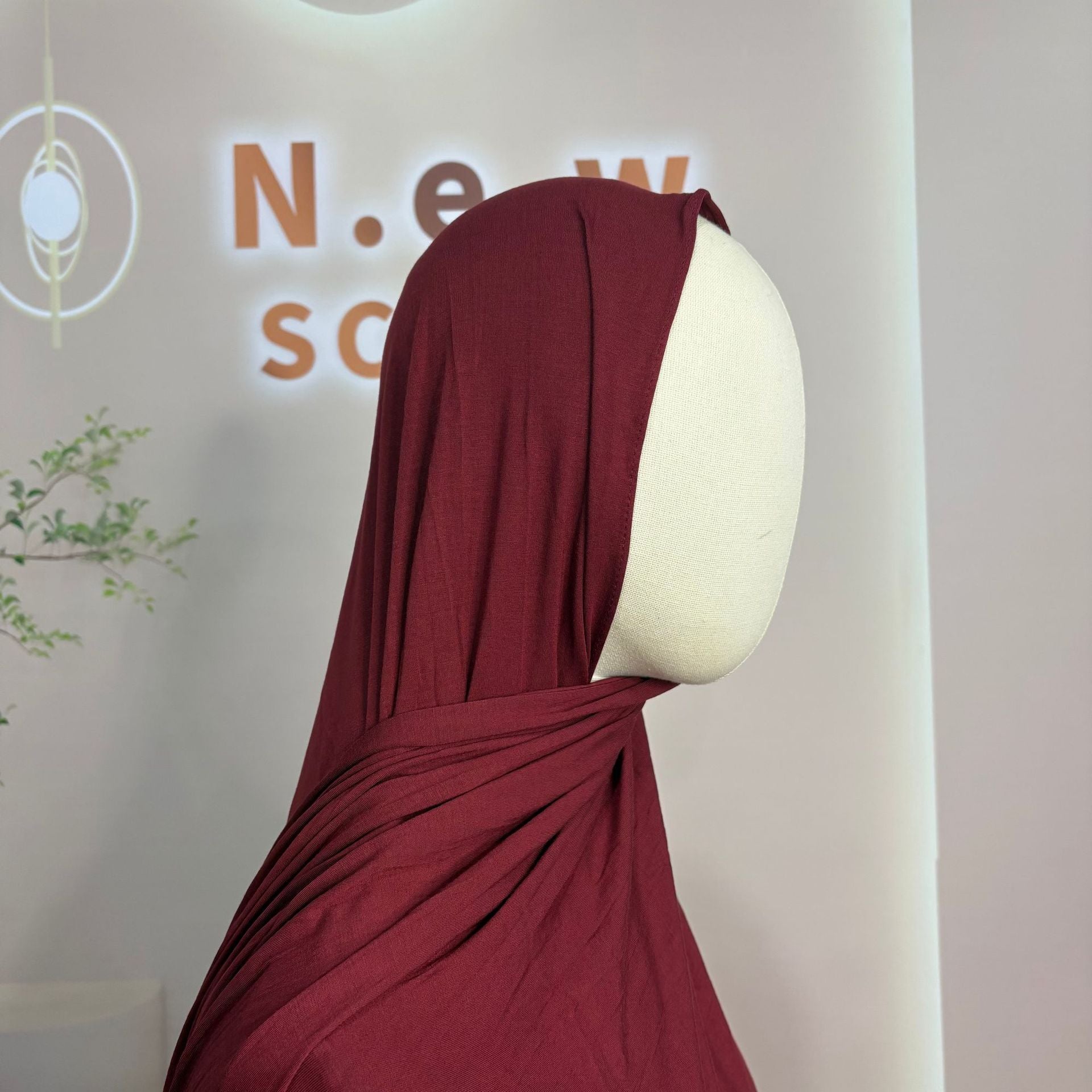 Bamboe Jersey Hijab Sjaal (MH255)