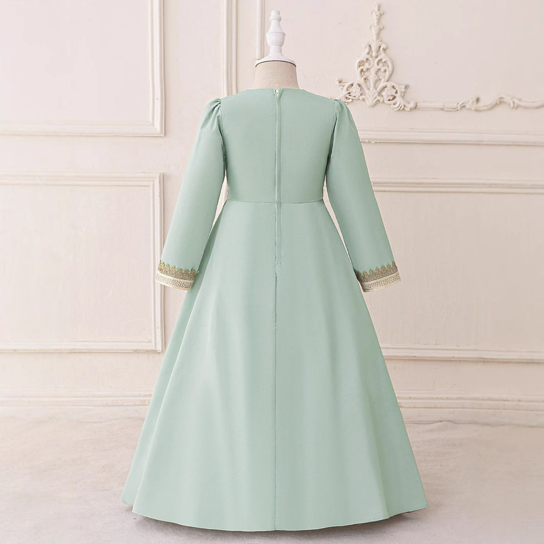 Girls Embroidered Kaftan Dress(MKG019)