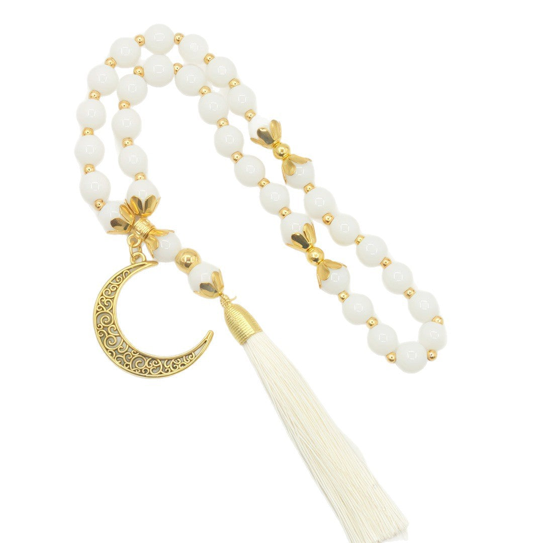 Crescent Moon Islamic Prayer Beads Bracelet（MR089）