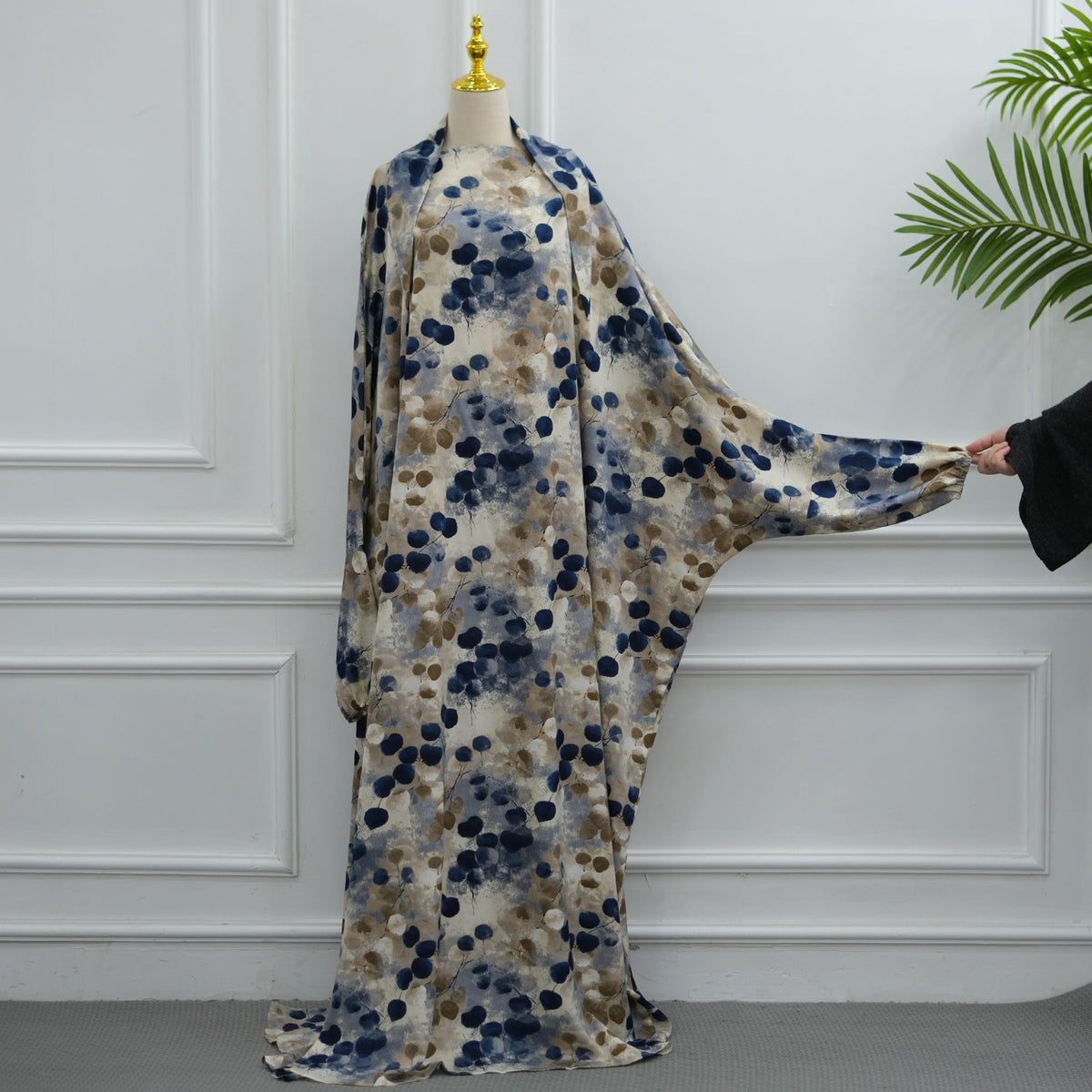 Printed One-Piece Hijab Abaya Prayer Set(MJ025)