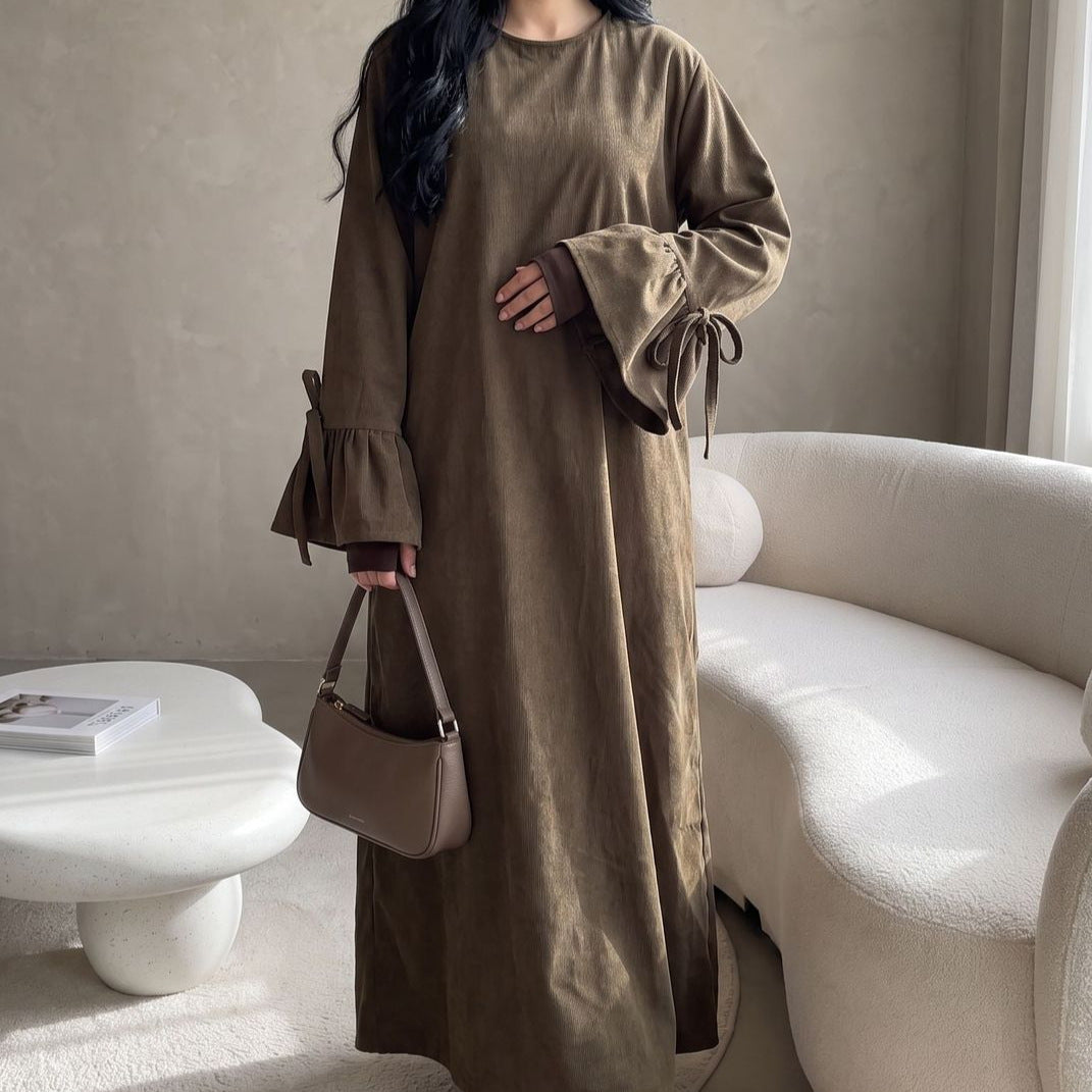 Elegant Solid Colour Maxi Dress(MA471)