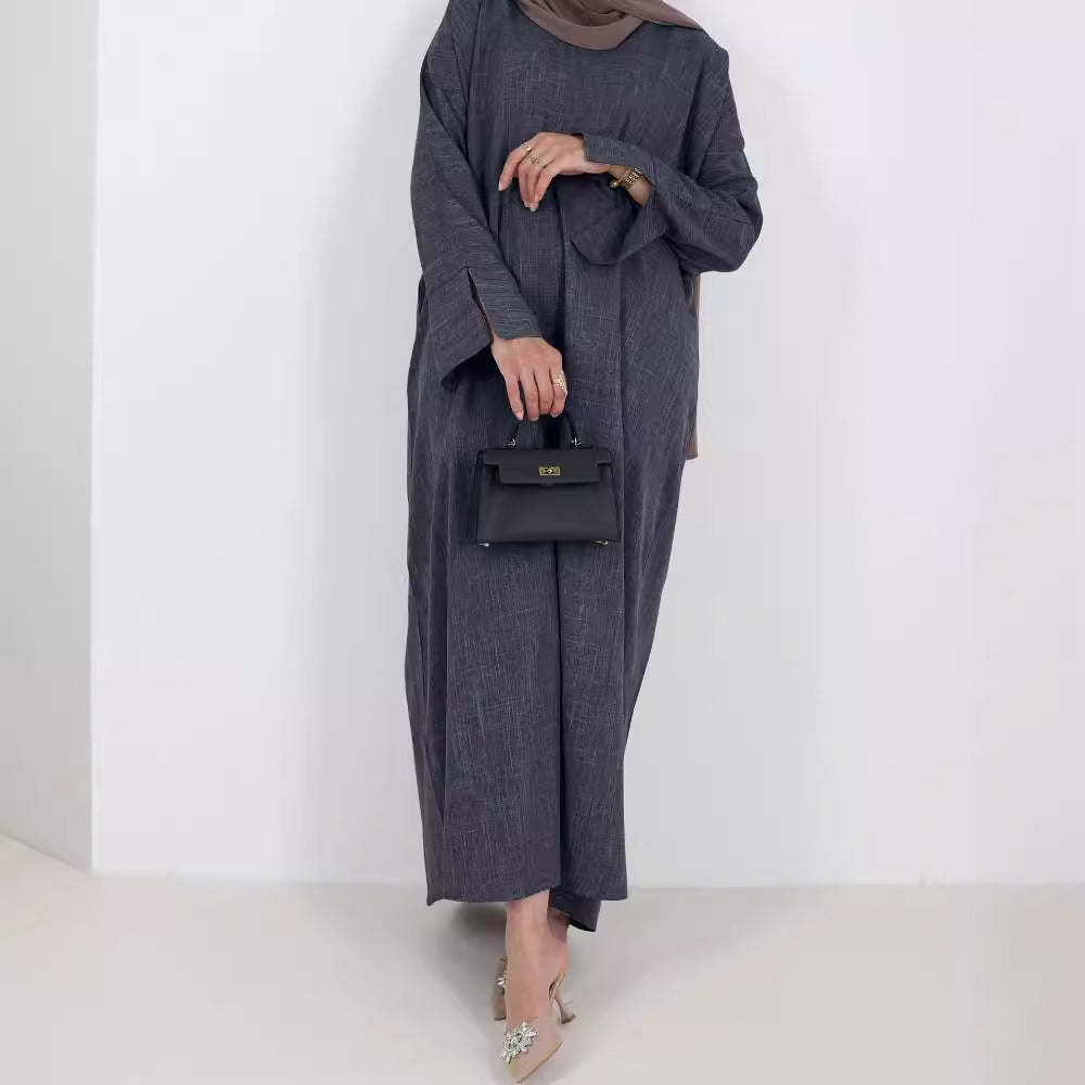 MA104 Elegant Loose Abaya with Pockets