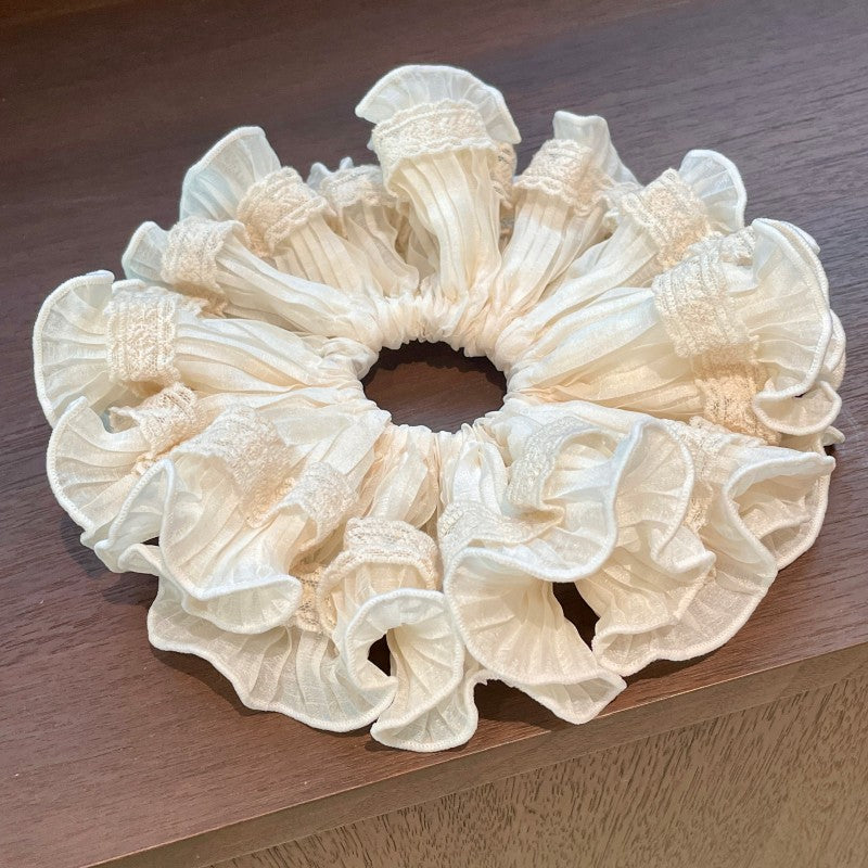 Oversized Ruffled Scrunchie Hair Tie（MAC455）