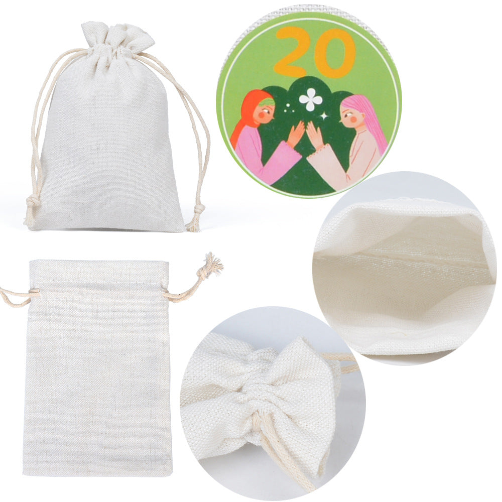 Ramadan 1–30 Countdown Calendar Gift Bag Set Drawstring Hanging Pouches (MAC385)